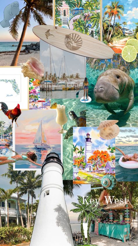 Key west Florida collage Florida Collage, Vision Board Themes, Key West Florida, Summer 24, Florida Keys, Beach Holiday, Orlando Florida, Key West, Us Travel