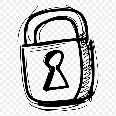 Padlock Drawing, Key Locker, Stickers Photos, Photos Aesthetic, Lock Icon, Chain Lock, White Illustration, Black And White Illustration, Vector Illustrations