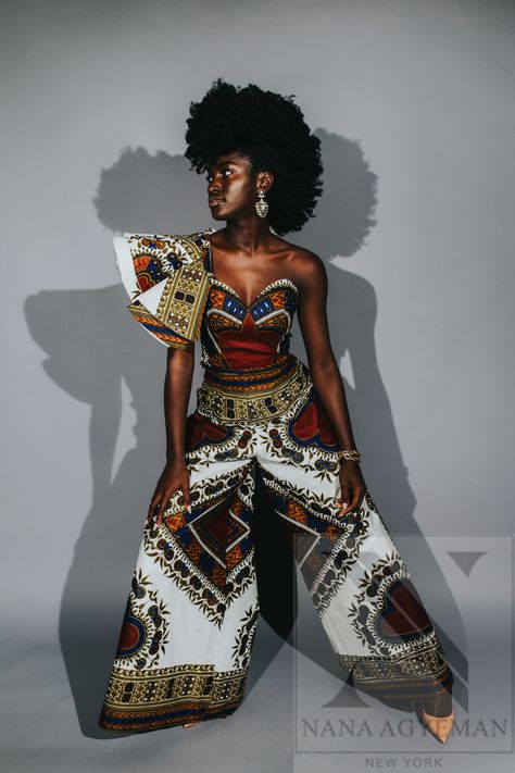 Yaa Asantewaa, Avengers Dr, African Pants, Dashiki Fashion, Goddess Fashion, Afro Fashion, Afrocentric Fashion, Dramatic Sleeves, African Styles