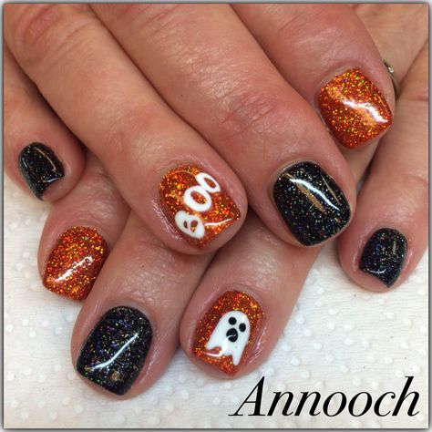 Happy Halloween! Nail Art Halloween, Holloween Nails, Halloween Nails Easy, Halloween Acrylic Nails, Nagellack Trends, Cute Halloween Nails, October Nails, Seasonal Nails, Nail Swag