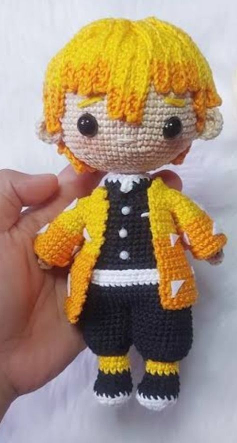 Crochet Cartoon Characters, Sunflower Granny Square Pattern, Basic Granny Square, The Hokage, Crochet Cartoon, Sunflower Granny Square, Pattern Home Decor, Crochet Doll Tutorial, Orange Jumpsuit