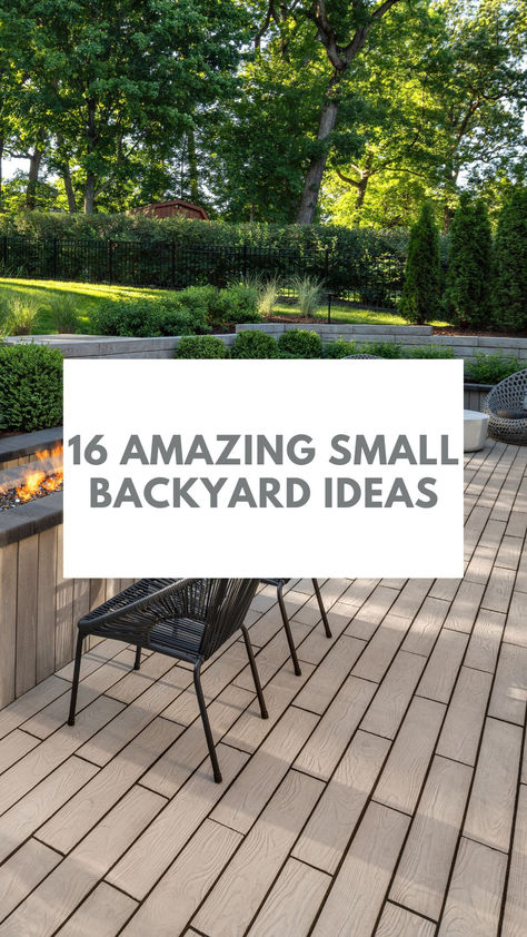 Working with a small backyard? Don't worry! Techo-Bloc has conjured up 16 amazing small backyard ideas that will transform your outdoor space, no matter the size! Diy Small Backyard Ideas, Craftsman Backyard, Small Yard Ideas, Modern Backyard Patio, Small Yard Design, Backyard Herb Garden, Concrete Backyard, Fun Backyard, Outdoor Furniture Ideas