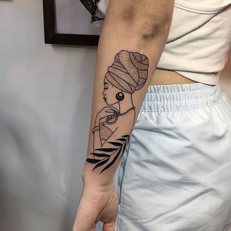 African Queen Tattoo, Afro Tattoo, Africa Tattoos, African Tattoo, Power Tattoo, Queen Tattoo, Black Girls With Tattoos, Inspiration Tattoos, Thigh Tattoos Women