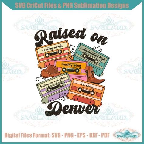 raised-on-john-denver-country-music-90s-country-music-cassette-svg 90s Country Music, Country Svg, Music 90s, 90s Country, Silhouette Diy, Music Cassette, John Denver, Sublimation Files, Halloween School