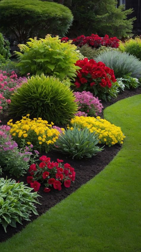 Transform your home's curb appeal with beautiful flower beds in front of your house Discover creative and low-maintenance ideas that incorporate stunning stone features perfect for both full sun and shaded areas Our blog post offers a range of DIY options from rustic designs to elegant arrangements featuring easy perennial plants Learn how to use white rocks and colorful blooms to create an eye-catching landscape Whether you're looking to elevate your garden aesthetic or simp Full Sun Flower Bed Ideas, Bed Display, Beautiful Flower Beds, Easy Perennials, White Rocks, Garden Flower Beds, Flower Bed Ideas, Front Yard Garden Design, Garden Aesthetic