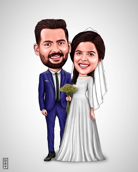 Couples Caricature Drawing, Caricature Photo, Gold Graphic Design, Couple Caricature, Couple Illustration Wedding, Party Photo Frame, Chemical Kinetics, Wedding Couple Cartoon, Caricature Wedding