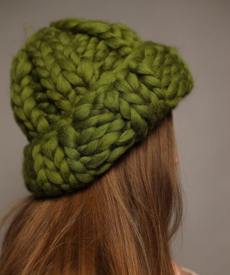 If you are looking for the coziest winter hat you have ever had, you are in the right place! My granny knits all our chunky beanies from natural merino wool. We use soft yarn only, so you will be pleasantly surprised by your purchase! There are Olive green, Ivory, and Ash rose colors in the pictures. Any hat is available in more than 20 different colors! Please choose a color from our palette (the last photo). In a set of 2 or 3 pieces, the items will cost even cheaper! Treat yourself today with this hand-knitted hat from the super soft yarn. We will be happy to make a special winter accessory! If you want a custom detail, please contact us. We'll be glad to knit it according to personal measurements! ORDER DETAILS Usually, it takes 3-4 days to knit the hat or a set. WASHING Hand clean onl Cute Winter Hats Aesthetic, Hats Style For Women, Knitted Beanie Aesthetic, Hats For Winter Women, Green Knit Hat, Crochet Beanies Aesthetic, Cute Knitted Hats, Knitted Hat Aesthetic, Hand Knit Beanie