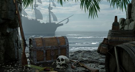 The story behind this ill-fated ship has led to an international battle over who rightfully owns its sunken treasure - and it's still waging. Pirate Party Decorations, Sea Pirates, Sunken Treasure, Treasure Beach, Pirate Island, Pirate Art, Buried Treasure, Historical Background, Beach Background