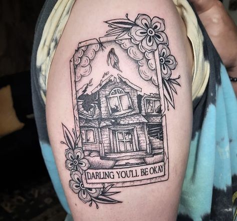 Collide With The Sky Tattoo, Veil Tattoo, Hold On Till May, Horror Tattoo Ideas, Collide With The Sky, You'll Be Okay, Remember Tattoo, Sky Tattoos, Emo Tattoos