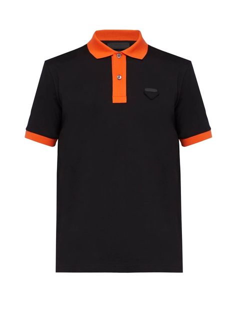 Prada Prada Polo Shirt | Grailed Prada Polo Shirt, Prada Top, Black Polo Shirt, Black Polo, Men's Tops, Cotton Polo Shirt, Prada Men, Cotton Polo, Contrast Trim