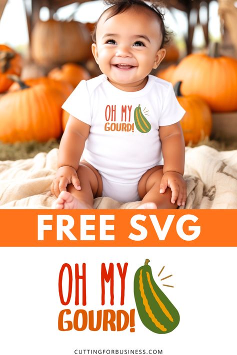 Free Oh My Gourd SVG - cuttingforbusiness.com. Oh My Gourd, Small Business Help, Florida Weather, Silhouette Portrait, Business Help, Business Blog, Free Svg, Gourds, Fall Crafts