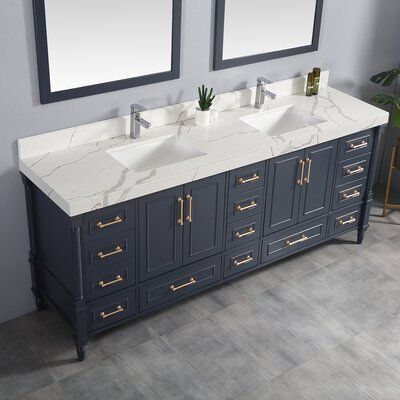 This product brings the room together with a clear sense of style. With a freestanding piece like this one, there’s a large amount of storage for all bathroom essentials so you’re space can remain clutter-free. The drawers and cabinets have clean lines, soft-close hardware, and come complete with designer handles. For added functionality, the Aberdeen vanity features a handy power plug and hairdryer holder. Details:Material: Solid Wood and E0 grade plywood ( NO MDF )Installation Type: Freestandi Bowl Sink Bathroom Vanities, Bowl Sink Bathroom, Modern Traditional Style, Hale Navy, Bathroom Vanity Base, Double Bowl Sink, Single Sink Vanity, Double Sink Bathroom, Double Sink Vanity