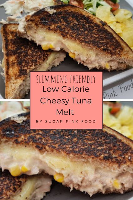 Low Calorie Cheesy Tuna Melt - Sugar Pink Food Low Calorie Tuna Melt, Low Calorie Tuna Recipes, Pasta Serving Size, Banana Calories, Eating Once A Day, Low Fat Dinner Recipes, Potato Calories, Tuna Melt Recipe, Calories In Vegetables