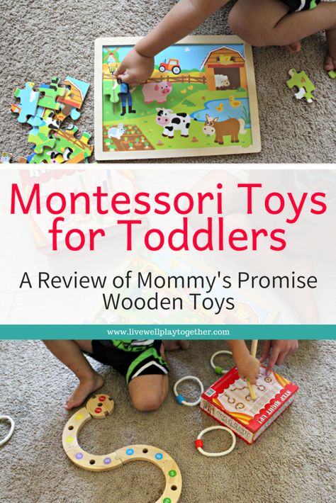 Montessori Toys for Toddlers - A Review of Mommy's Promise Wooden Toys by Live Well Play Together | livewellplaytogether.com #woodentoys #educationaltoys #preschoolpuzzles #montessoritoys Toys For Two Year Olds, Best Montessori Toys, Educational Toys For Preschoolers, Preschool Puzzles, Toys Montessori, Best Educational Toys, Montessori Toddler Activities, Montessori Learning, Montessori Educational Toys