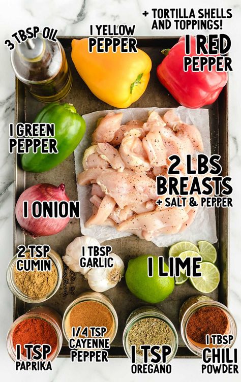 Sheet Pan Fajitas - Spaceships and Laser Beams Sheet Pan Chicken Fajitas Eating Well, One Sheet Pan Fajitas, Pan Sheet Fajitas, Sheet Pan Chicken Fajitas Easy, Chicken Fajitas Cast Iron Skillet, One Pan Chicken Fajitas, Sheet Chicken Fajitas, Fajitas Chicken Recipes, Fajita Sheet Pan Recipe