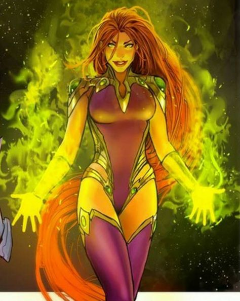 Starfire Dc, Teen Titans Starfire, Nightwing And Starfire, Teen Titans Fanart, Arte Dc Comics, Dc Comics Characters, Comics Girls, Teen Titans Go, Marvel Vs