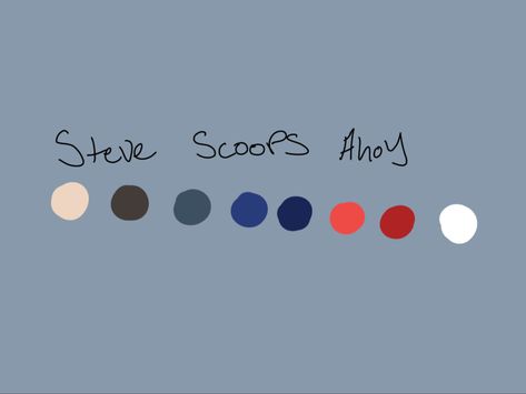 Stranger Things Color Palette, Steve Scoops Ahoy, Scoops Ahoy, Stranger Things Characters, 80s Aesthetic, Bullet Journaling, Art References, Color Pallets, Color Palettes