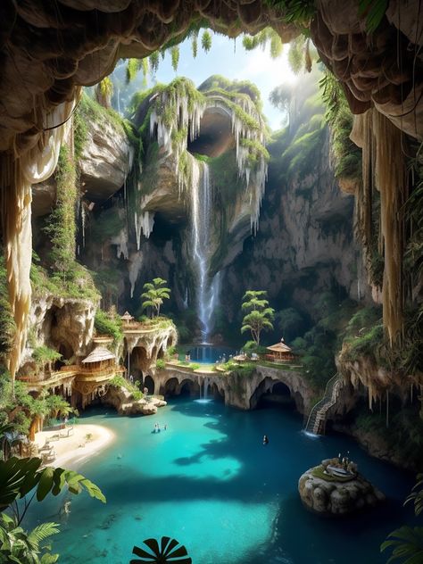 Island Fantasy Aesthetic, Water Fantasy World, Fantasy Island Aesthetic, Fantasy Lagoon, Tropical Kingdom, Mythical Island, Fantasy Beach, Water World, Fantasy Land