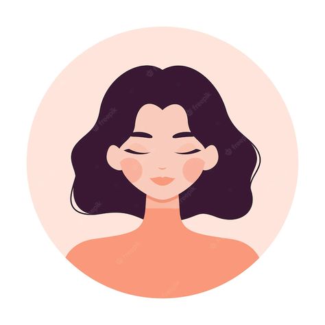 Profile Face Illustration, Self Illustration Portraits, Female Vector Illustration, Cartoon Woman Face, Vector Face Illustration, Profile Illustration Face, Women Illustration Art Faces, Woman Profile Illustration, Simple Face Illustration