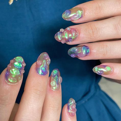 waterdrop nail inspo by @angelcitynails #IPSY Waterdrop Nails, Water Drop Nails, Drop Nails, Euphoria Nails, Nails At Home, Water Drop, Nails Ideas, Nail Trends, Nails Art