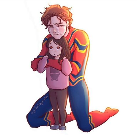 Hurt Peter Parker Fanart, Peter Parker And Morgan Stark, Morgan Stark, Stark Family, Marvel Ships, Univers Marvel, Marvel Drawings, Funny Marvel Memes, Avengers Memes