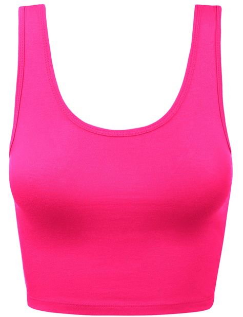 PRICES MAY VARY. 95% Cotton, 5% Spandex Pull On closure Machine Wash Premium cotton fabric of camisole tank top Premium cotton fabric is breathable, soft to the touch, lightweight, stretchy, simple, cool, skin friendly, comfortable slim fit and wrinkle resistance. Many occasion for daily wear, beach, pajama top, outdoor recreation. Camisole tops is suitable for women, juniors and teen girls. Plain basic tank tops could be worn as homewear or active wear, also could be worn as layering undershirt Neon Tank Top, Neon Top, Hot Pink Tank, Hot Pink Tops, Best Tank Tops, Racerback Top, Slim Fit Top, Pink Crop Top, One Piece Outfit