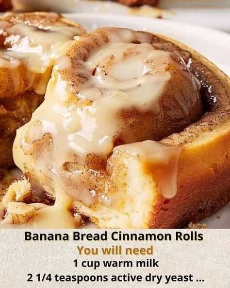 Mommy Needs A Recipe!! | Banana Bread Cinnamon Rolls 🍌 | Facebook Banana Bread Cinnamon Rolls, Banana Bread Cinnamon, Bread Cinnamon Rolls, Bread Cinnamon, Cinnamon Roll Recipe Homemade, Culinary Classes, Homemade Pastries, Cinnamon Rolls Homemade, Cinnamon Rolls Recipe