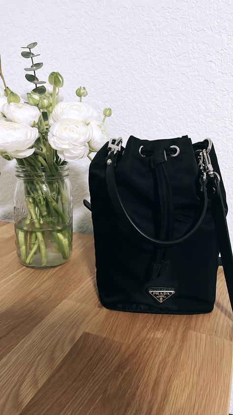 Prada Bucket Bag, Prada Pouch, Prada Nylon, Bucket Bag, Prada, Pouch, Handbags