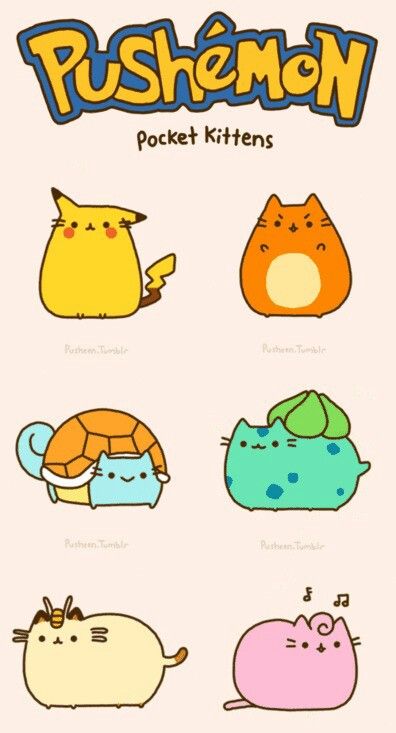 Pushémon Pusheen The Cat, Pusheen Cat, Pusheen, Cute Pokemon, Sticker Sheet, Cute Stuff, Cute Things, Pikachu, Video Games