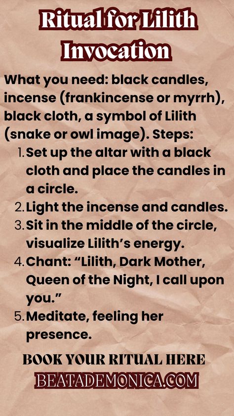 Dream About Me Make A Man New Moon This Moment I Want You You Must Don't Forget Like You Dreaming Of You Wicca Love Spell White Magic Love Spells Book Of Magic Real Spells Real Love Spells White Magic Spells Spells For Beginners Magick Symbols Color Healing Book Of Shadows Spell PagesWitch Chants Magic Spells Spell Words Magic Types Of Potions Witchcraft Spell Candles Witchcraft Halloween Spells WitchcraftMagic Spells Witchcraft Real Witch Spell Book PagesReflection Spells Lilith Candle Diy, Lilith Colors, Working With Lilith, Lilith Snake, Lilith Ritual, Lilith Altar, Black Magic Witch, Dark Mother, Curse Spells