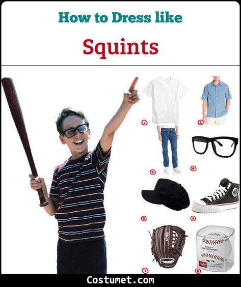 Squints (The Sandlot) Costume for Cosplay & Halloween 2021 Squints Sandlot Costumes, The Sandlot Costumes, Squints Costume, Sandlot Squints, Sandlot Costume, Squints Sandlot, Classic 90s Movies