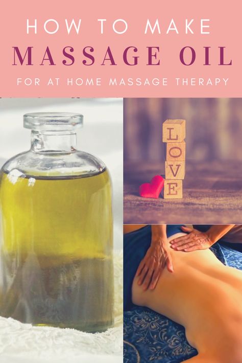 Whether you want a sensual massage or need to do massage therapy at home, homemade massage oil is easy to make.  And you control the scents. Here is a basic massage oil recipe and recommendations for essential oils. #massagetechniques #marriagetips #healthyliving Best Oils For Massage, Message Oil Essential Oils, Basic Massage Techniques, Massage Oil Recipe Diy, Coconut Oil Massage Oil Recipe, How To Make Massage Oil Recipe, Diy Body Massage Oil, Message Oil Recipe, How To Make Massage Oil