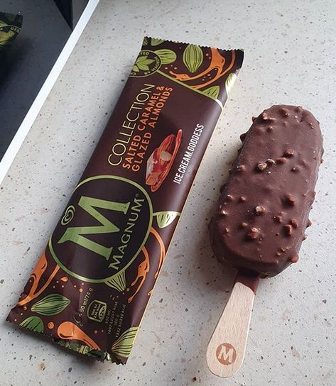 Magnum Chocolate, Puding Mangga, Magnum Ice Cream, Almond Ice Cream, Salty Caramel, Caramel Ice Cream, Ice Cream Bar, Adventure Seeker, Creativity Inspiration