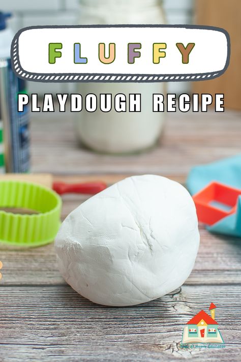 Playdough Printables, White Playdough, Intentional Teaching, Sensory Dough, Ceramic Mixing Bowls, Two Ingredient, Cloud Dough, Playdough Recipe, Preschool Lesson Plans