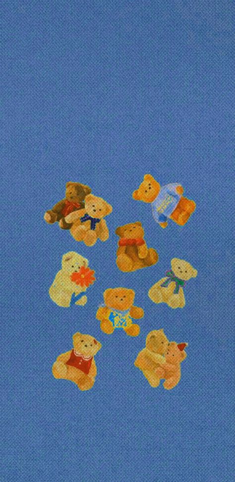 #aesthetic #wallpaper #background #icon #teddybears Cute Wallpapers Aesthetic Nature, Teddy Bear Phone Wallpaper, Message Background Aesthetic, Vintage Bear Wallpaper, Cute Blueberry Wallpaper, Pet Wallpaper Aesthetic, Wallpaper Iphone Teddy Bear, Wallpaper Backgrounds Fall Aesthetic, Blue Teddy Bear Wallpaper