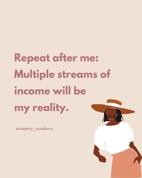 Multiple Streams Of Income Quotes, Multiple Streams Of Income, Income Streams, Vision Board Inspiration, Budgeting Finances, Positive Affirmations, Vision Board, Finance, Budgeting