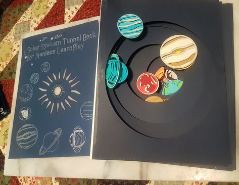 Solar System Cricut Projects, Earth And Solar System, Solar System Projects, Tunnel Book, Book Svg, Science Stem, Steam Science, Grand Kids, Math Projects