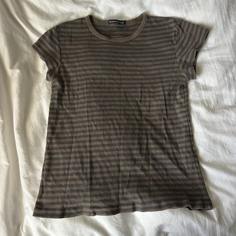 Brandy Melville brown striped shirt - Depop Striped Shirt, Brandy Melville, Brandy, Clothes