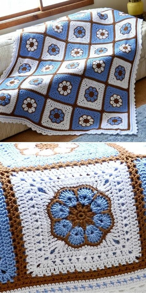 African Flower Crochet, Knitting Needle Conversion Chart, Easy Knitting Projects, African Flowers, Flower Crochet, Tea Cozy, Easy Knitting Patterns, Hand Knitted Sweaters, Bag Crochet