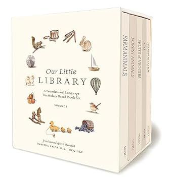 Our Little Library: A Foundational Language Vocabulary Board Book Set for Babies Language Functions, Board Books For Babies, Professional Watercolor, First Words, Little Library, Small Book, Speech Therapist, Board Book, Shower Design