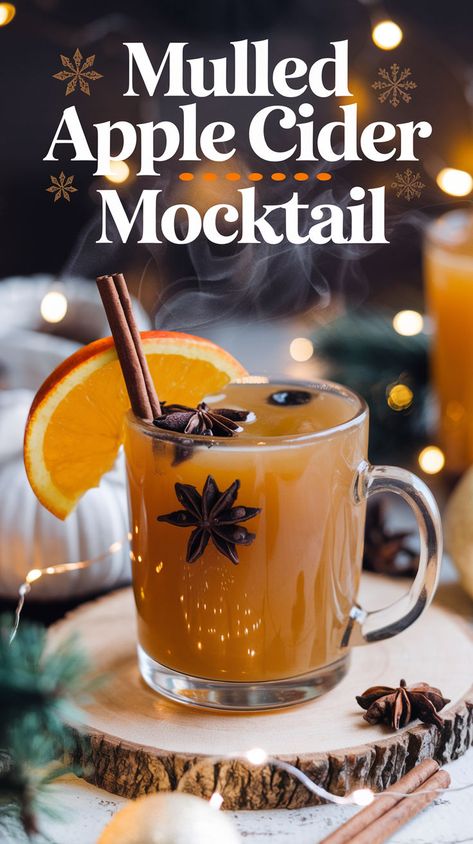 "Warm up your fall gatherings with this delicious Mulled Apple Cider Mocktail Recipe! Perfect for those seeking non-alcoholic drinks, this festive beverage combines the rich flavors of spiced apple cider with a refreshing twist. Explore our mocktail recipes for a delightful holiday drink that everyone can enjoy. Ideal for cozy nights and autumn celebrations, this warm apple cider is a must-try among your fall beverage ideas. Cheers to flavorful moments!" Christmas Party Drinks Alcohol, Fun Christmas Cocktails, Fun Christmas Drinks, Christmas Drinks Nonalcoholic, Holiday Party Drinks, Mulled Apple Cider, Christmas Party Drinks, Christmas Drinks Recipes, Easy Mocktail Recipes