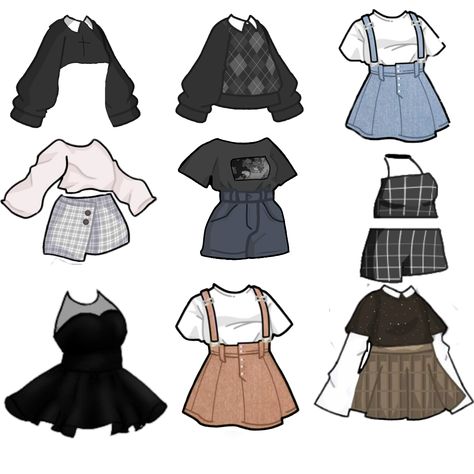 Paper Dolls Clothing, Clothing Sketches, Clothing Design Sketches, Drawing Anime Clothes, Dress Design Sketches, Dessin Adorable, Fashion Design Drawings, Fashion Inspiration Design, Cute Easy Drawings