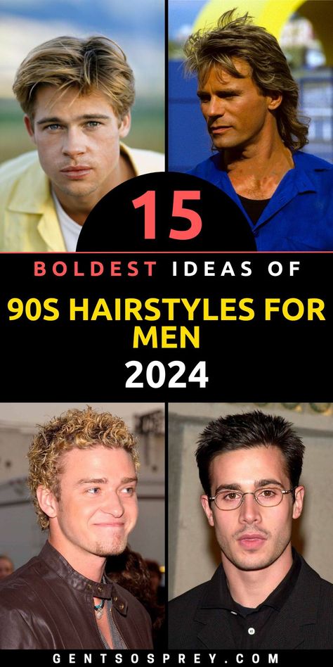 Relive the glory days of the '90s with our collection of men's hairstyles that pay homage to this iconic era. In 2024, these retro looks are making a strong comeback, and you can be a part of this trend. Whether you prefer short, long, wavy, curly, or straight hair, we've got the '90s hairstyle for you. Dive into the world of black, long curly, undercut, Japanese, and other classic '90s styles and add a touch of nostalgia to your modern appearance. Boys 90s Haircut, 90s Men Haircut, 90s Hairstyles Men Long, Vintage Mens Hairstyles, Long Curly Undercut, 2000 Hairstyles Early 2000s, 90s Male Hairstyles, 90s Mens Hair, 90s Men Hairstyles