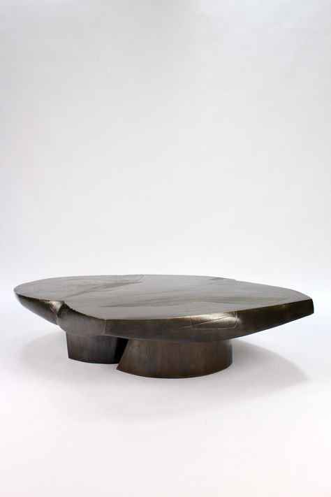 Coffee table - brass - sculpture - bronze - art - unique pieces Unique Coffee Table Design, Black Metal Table, Unique Coffee Tables, Designer Coffee Table, Coffee Table Inspiration, Black Coffee Table, Expensive Coffee, Pottery Store, Coffee Table Black