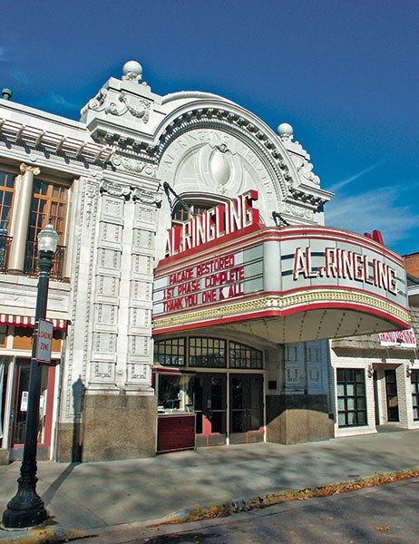 14 Historic American Theaters | Architectural Digest Baraboo Wisconsin, Community Organization, Theatre Building, Historic Theater, Ringling Brothers, Theater Architecture, Majestic Theatre, University Of Rochester, Vintage Theatre