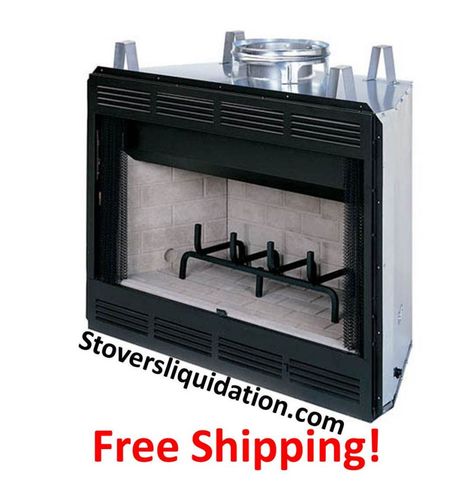 Stover's Liquidation :: New CFM Majestic Temco TLC4241 42" Wood Burning Fireplace Insert Kitchen Cabinets Gray Walls, Bluestone Fireplace, Kitchen Cabinets Gray, Barn Wood Flooring, House 3 Bedroom, Beam Lighting, Wood Burning Fireplace Inserts, Wood Burning Fireplaces, Refractory Brick