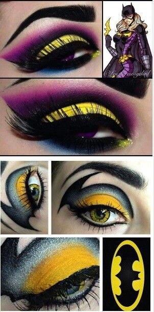 Batgirl Makeup, Superhero Makeup, Batman Makeup, Bat Woman, Foam Costume, Fantasy Make-up, Batman Wedding, Batgirl Costume, Halloween Eyes