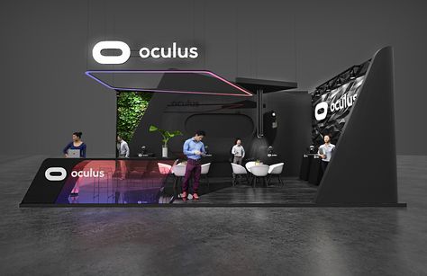 -Oculus- Exhibition booth on Behance Vr Exhibition, Exhibit Design Inspiration, Booth Design Exhibition, Expo Stand, Architecture Industrial, Elevation Plan, Design Exhibition, Exhibition Stands, Exhibition Stand Design