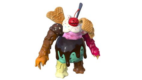 ArtStation - Coney the Barbarian - Ice Cream Sundae Monster Ice Cream Character Design, Ice Cream Monster, Create Video, An Ice Cream, Game Characters, Robot Design, Ice Cream Sundae, Video Game Characters, Game Character