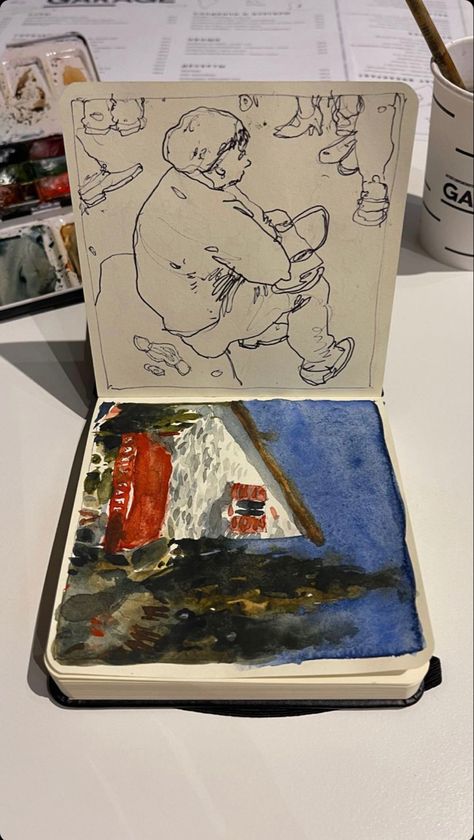 Watercolor Sketchbook Spread, Travel Sketch Book, Profolio Art, Cool Objects To Draw, Drawing Layout, Art Diary Ideas, 2025 Journal, Artist Block, Amanda Blake